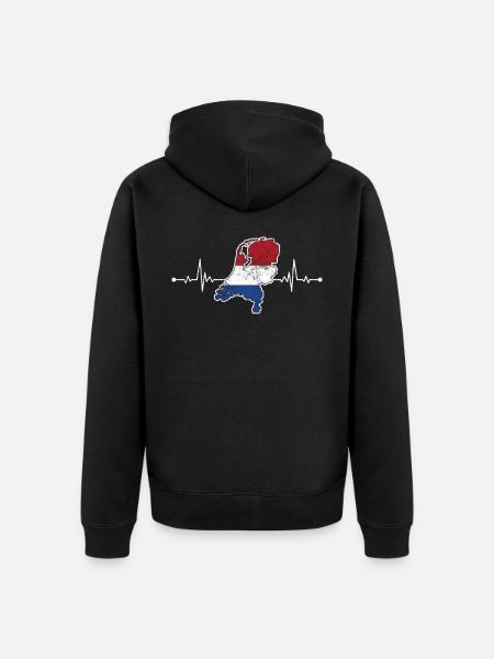 Netherlands - Unisex Premium Organic Zip Hoodie - black