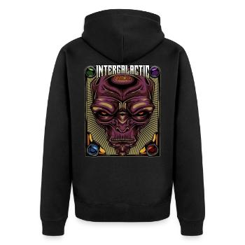 Course intergalactique | Cadeau étranger extraterrestre - Veste à capuche bio Premium Unisexe - noir - Dos - Nico (187cm)