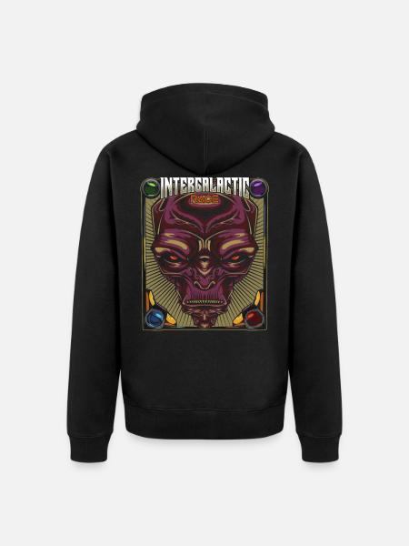 Alien - Unisex Premium Organic Zip Hoodie - black