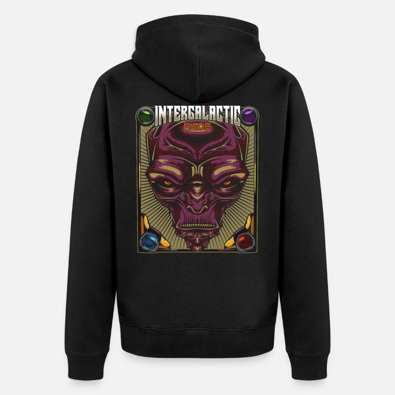 Alien - Unisex Premium Bio Zip Hoodie - Schwarz