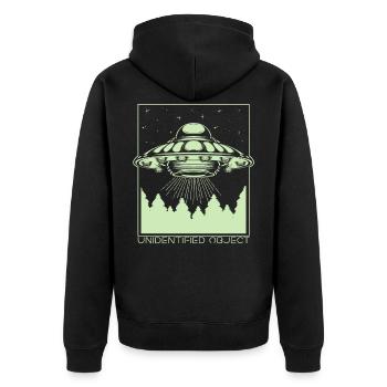 étranger - Veste à capuche bio Premium Unisexe - noir - Dos - Nico (187cm)