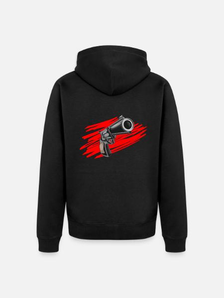 Pistole - Unisex Premium Bio Zip Hoodie - Schwarz