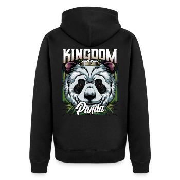 Panda Bear Bamboo Bear Grand cadeau de la faune Panda - Veste à capuche bio Premium Unisexe - noir - Dos - Nico (187cm)