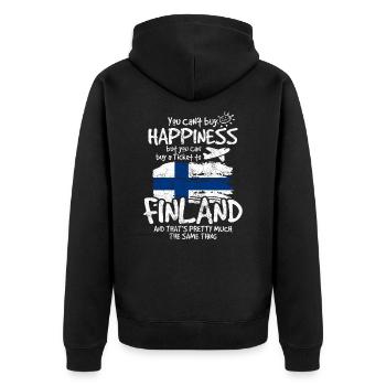 Finlande - Veste à capuche bio Premium Unisexe - noir - Dos - Nico (187cm)