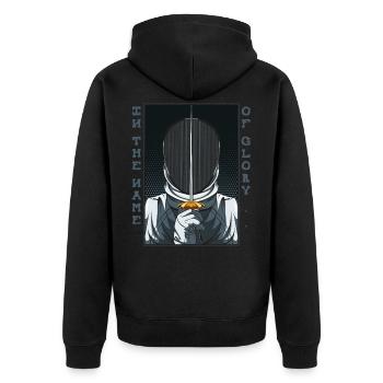L’escrime - Veste à capuche bio Premium Unisexe - noir - Dos - Nico (187cm)