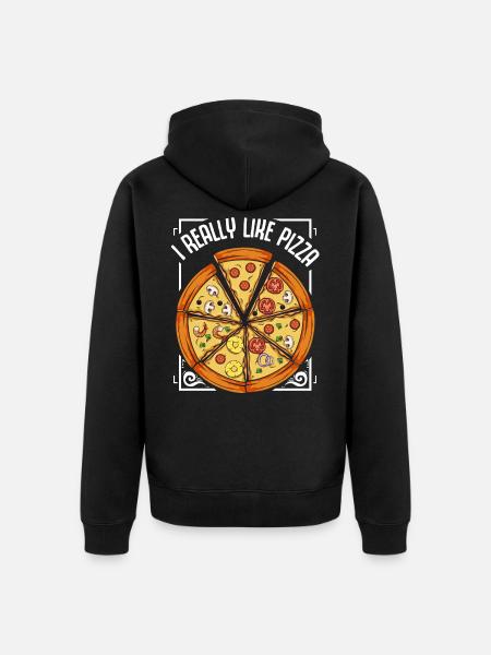 Pizza - Veste à capuche bio Premium Unisexe - noir