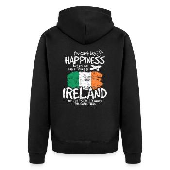 Irlande - Veste à capuche bio Premium Unisexe - noir - Dos - Nico (187cm)