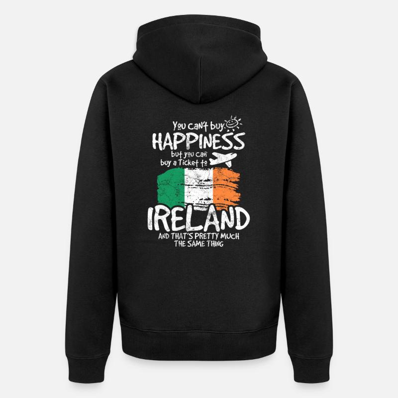 Irlande - Veste à capuche bio Premium Unisexe - noir