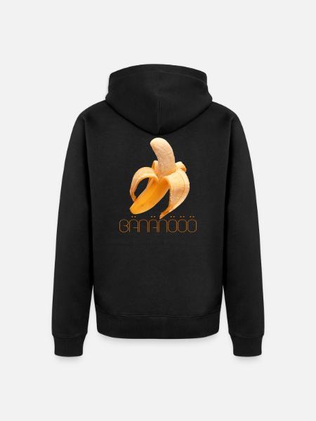 Banane - Unisex Premium Bio Zip Hoodie - Schwarz