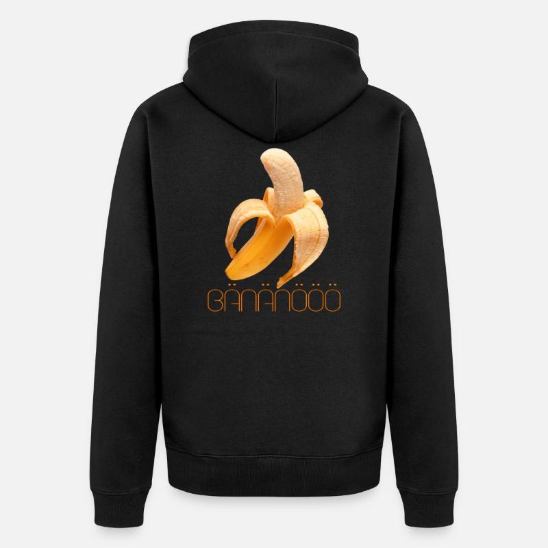 banane - Veste à capuche bio Premium Unisexe - noir