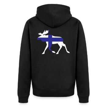 Finlande - Veste à capuche bio Premium Unisexe - noir - Dos - Nico (187cm)