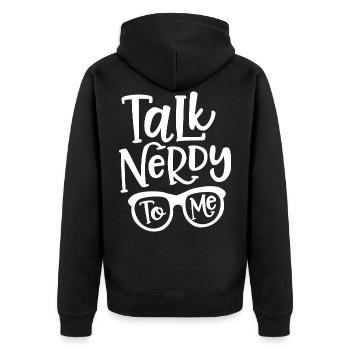 Nerd - Veste à capuche bio Premium Unisexe - noir - Dos - Nico (187cm)
