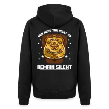 police - Veste à capuche bio Premium Unisexe - noir - Dos - Nico (187cm)