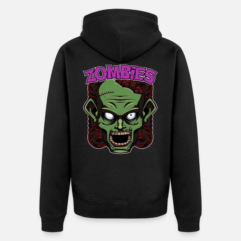 zombies - Veste à capuche bio Premium Unisexe - noir