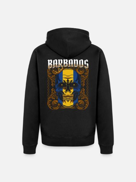 Barbados - Unisex Premium Organic Zip Hoodie - black