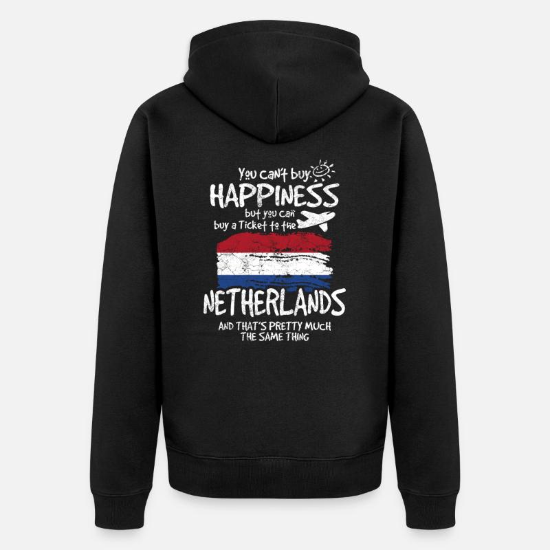 Pays-Bas - Veste à capuche bio Premium Unisexe - noir