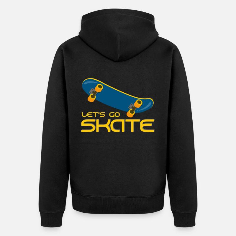 Skateboarder - Unisex Premium Organic Zip Hoodie - black