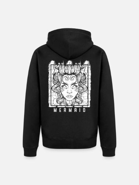 Mermaids - Unisex Premium Organic Zip Hoodie - black