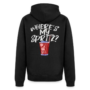 Cocktails - Unisex Premium Organic Zip Hoodie - black - Back - Nico (187cm)