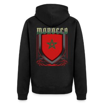 Maroc - Veste à capuche bio Premium Unisexe - noir - Dos - Nico (187cm)