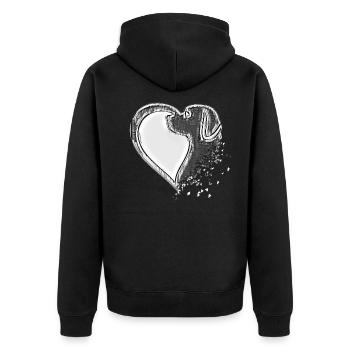 Propriétaire de chien - Veste à capuche bio Premium Unisexe - noir - Dos - Nico (187cm)
