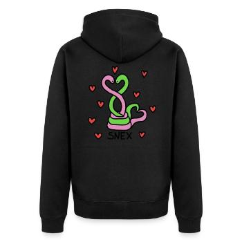 SNEX - Veste à capuche bio Premium Unisexe - noir - Dos - Nico (187cm)
