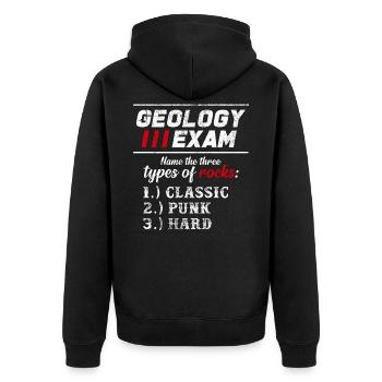 Three Types Of Rock Classic Punk Hard Geschenkidee - Unisex Premium Bio Zip Hoodie - Schwarz - Hinten - Nico (187cm)