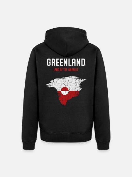 Grönland - Unisex Premium Bio Zip Hoodie - Schwarz