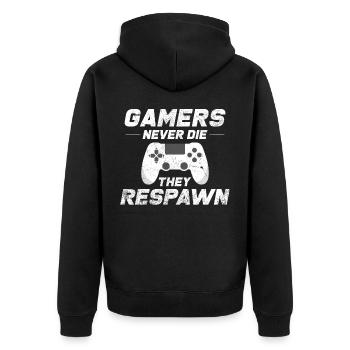 Donner des paroles drôles Esport Controller Gift - Veste à capuche bio Premium Unisexe - noir - Dos - Nico (187cm)