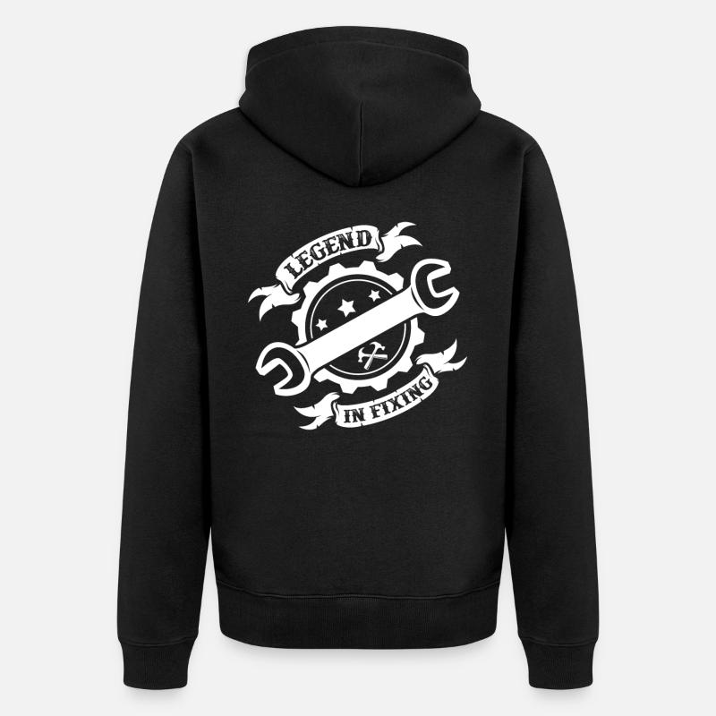 Handwerker - Unisex Premium Bio Zip Hoodie - Schwarz