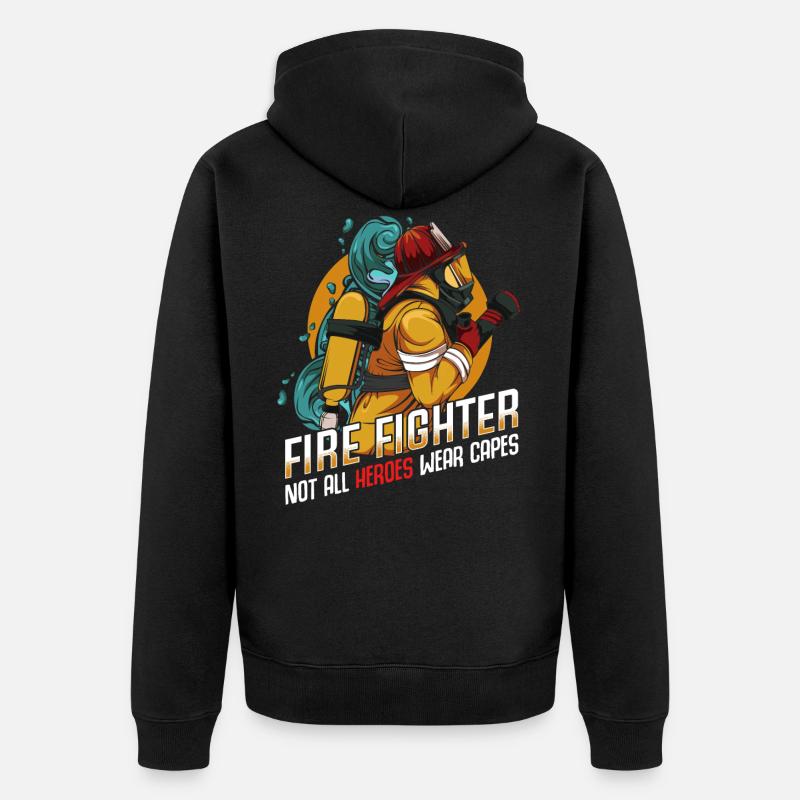 pompier - Veste à capuche bio Premium Unisexe - noir