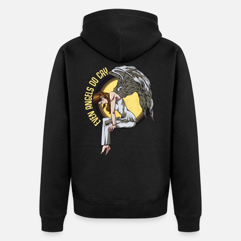 Engel - Unisex Premium Bio Zip Hoodie - Schwarz