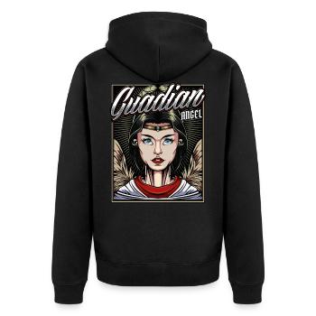 Ange gardien Ange Séraphim Cadeau du ciel sacré - Veste à capuche bio Premium Unisexe - noir - Dos - Nico (187cm)