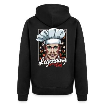 Idée cadeau Chef Chef Cuisine Cuisine - Veste à capuche bio Premium Unisexe - noir - Dos - Nico (187cm)