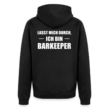 Bartender bartender spells gift - Unisex Premium Organic Zip Hoodie - black - Back - Nico (187cm)