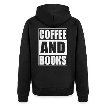 Café et livres Lire cadeau de littérature de caféine - Veste à capuche bio Premium Unisexe - noir - Dos - Nico (187cm)
