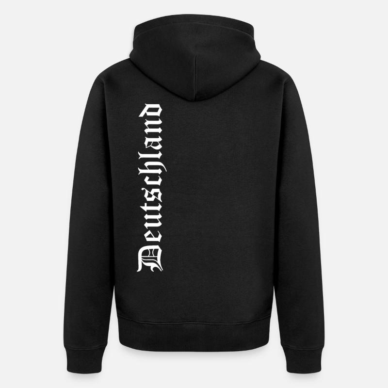 Deutschland - Unisex Premium Bio Zip Hoodie - Schwarz