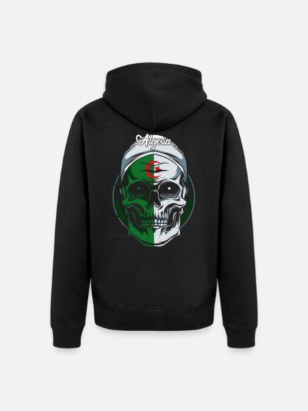 Algeria - Unisex Premium Organic Zip Hoodie - black