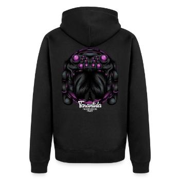 Tarantel Vogelspinnen Webspinnen Haustier Geschenk - Unisex Premium Bio Zip Hoodie - Schwarz - Hinten - Nico (187cm)
