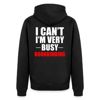 Buchbinder Buchbinderei Buchherstellung Gift - Unisex Premium Organic Zip Hoodie - black - Back - Nico (187cm)