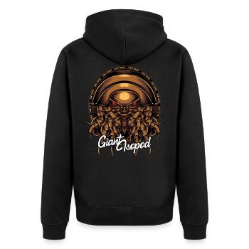 Giant Ass Giant Isopod sea creatures gift - Unisex Premium Organic Zip Hoodie - black - Back - Nico (187cm)