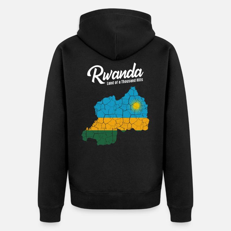 Rwanda - Veste à capuche bio Premium Unisexe - noir
