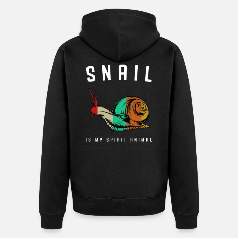 escargot - Veste à capuche bio Premium Unisexe - noir