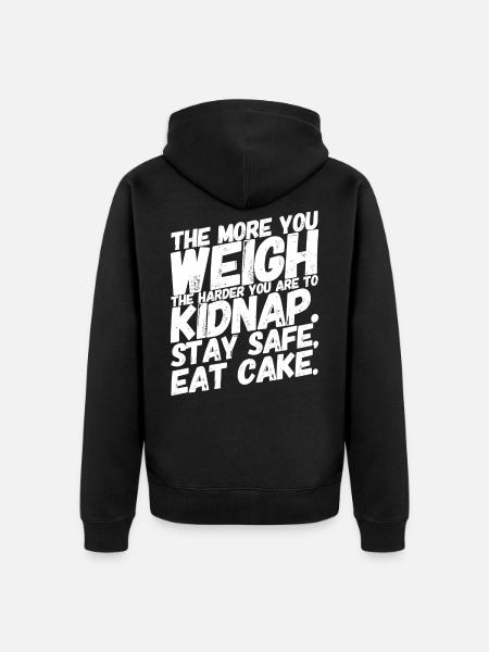 Lustige Coole Witzige Sprüche Kuchen - Unisex Premium Bio Zip Hoodie - Schwarz