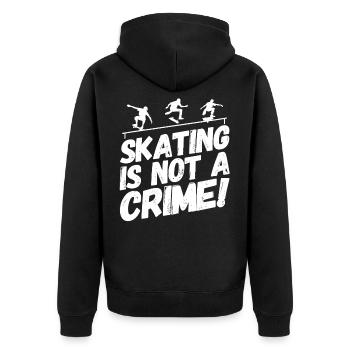 Skate Skater Skate Skate Skate Crime - Veste à capuche bio Premium Unisexe - noir - Dos - Nico (187cm)