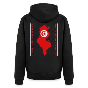 Tunisie - Veste à capuche bio Premium Unisexe - noir - Dos - Nico (187cm)