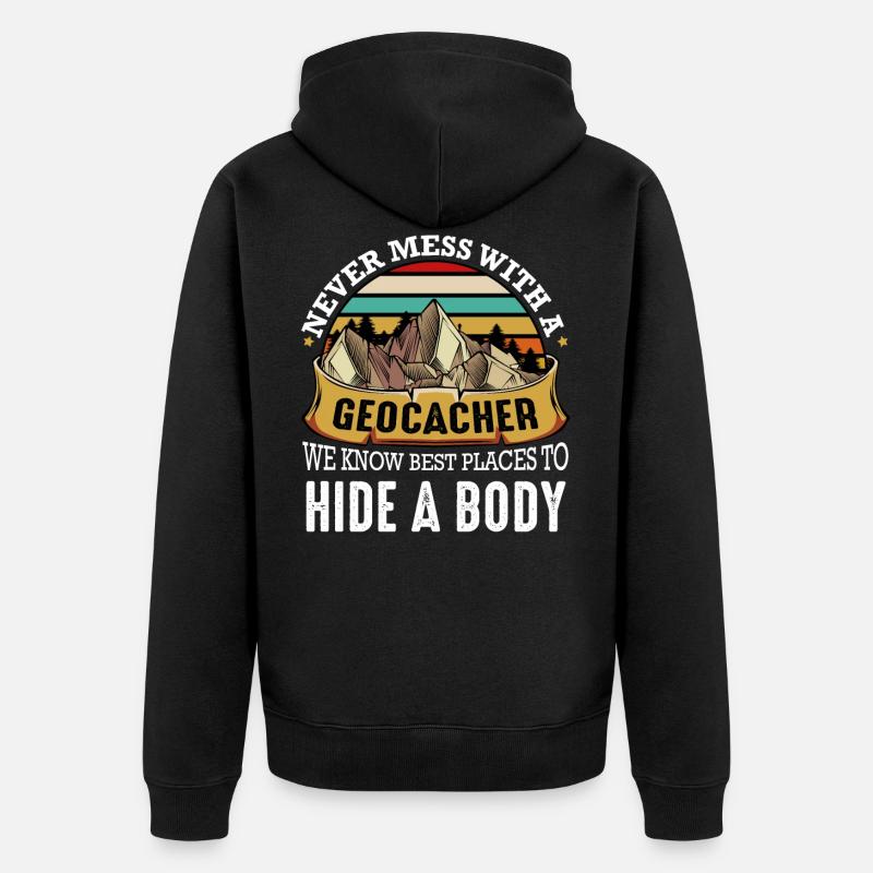 Geocaching - Veste à capuche bio Premium Unisexe - noir