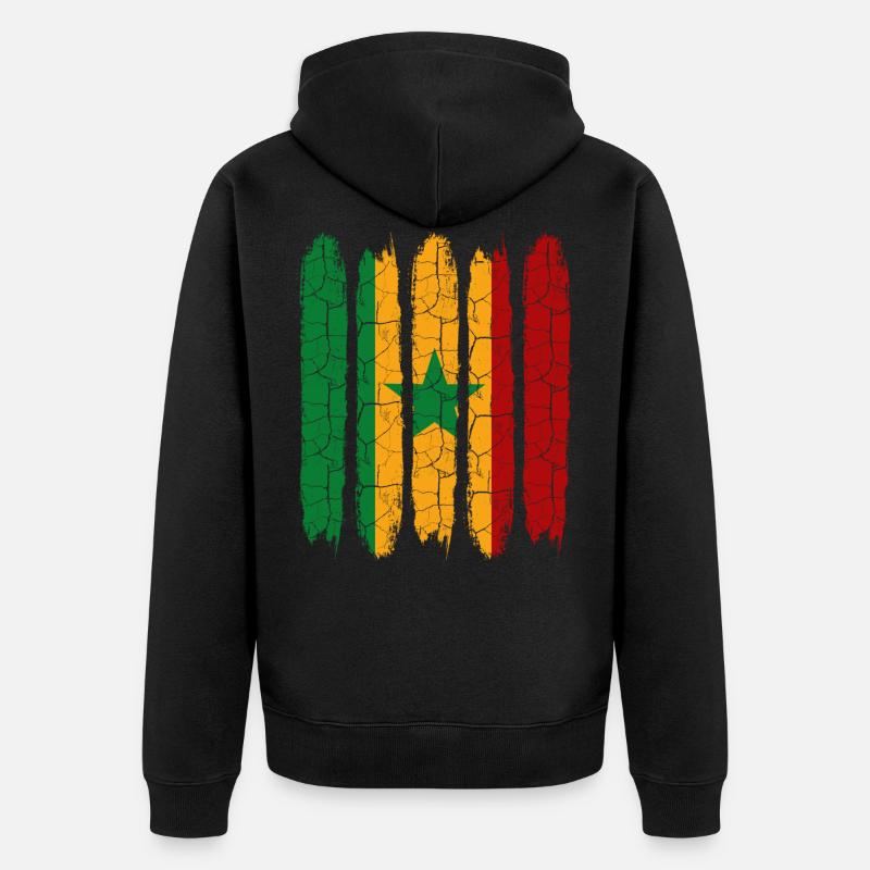 Sénégal - Veste à capuche bio Premium Unisexe - noir