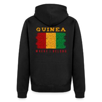 Guinée où j'appartiens Une idée de cadeau géniale - Veste à capuche bio Premium Unisexe - noir - Dos - Nico (187cm)