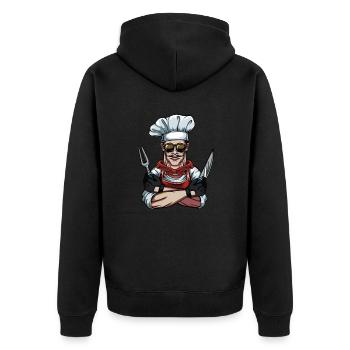 Cool chef chef cuisine chef chapeau - Veste à capuche bio Premium Unisexe - noir - Dos - Nico (187cm)